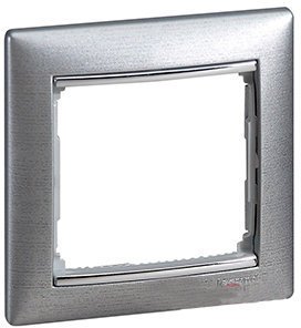 Рамка 1-я Valena 770331 алюм.матовый