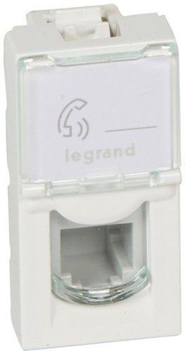 Розетка TF-1 RJ11 Mosaic 78730 1мод бел