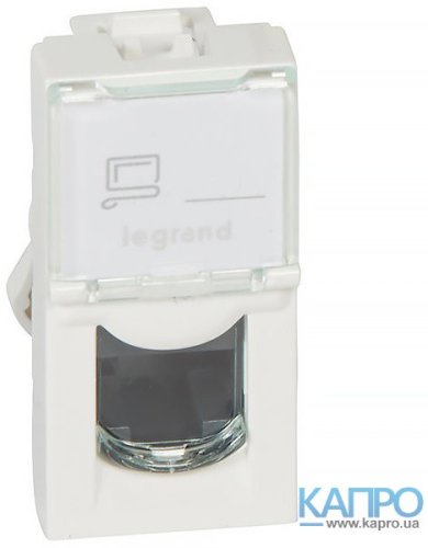 Розетка компьют.RJ45 Кат.5e UTP Mosaic 76551 1мод біл
