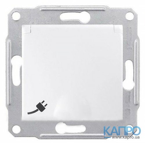 Розетка з заземл.контактом з кришкою зі шторками 16А Schneider Sedna SDN3100121 біл
