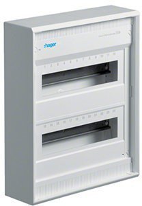 Щит накладний метал/пласт.без дверцят 24(28)мод IP30/II Hager Volta VA24CN