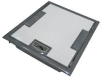 Люк в пол 65мм DLP floor Legrand 89620 10мод.крышка стал.сер.
