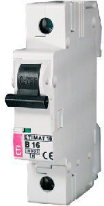 Выключатель автоматический 1-п ETI 6kA Etimat 10 AC D 63А 2151722