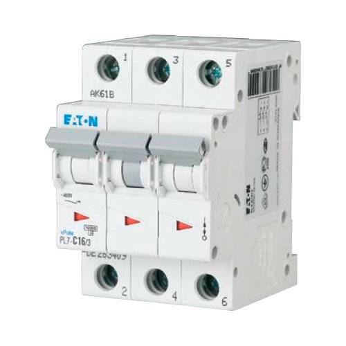 Выключатель автоматический 3-п Eaton 10kA PL7-D40/3 40А 263425