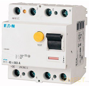 Диф.реле 4-п 10kA AC Eaton PF7/4 100/0,03А 102925