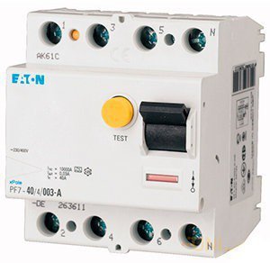 Диф.реле 4-п 10kA A Eaton (PF7/4 40/0,3А-A)