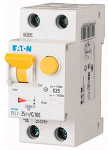 Диф.автомат 1+N-п 10kA AC Eaton PFL7 C (25/0,03А 263549)
