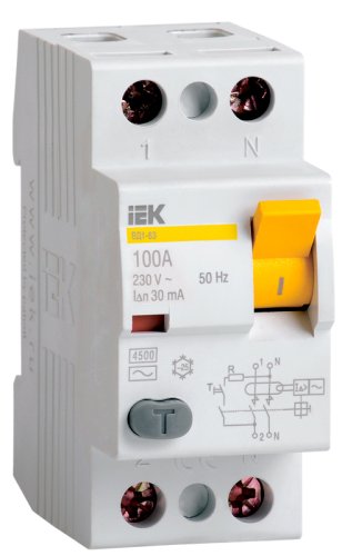 Диф.реле 2-п ИЭК тип AC 3kA ВД 1-63 80/0,03А MDV10-2-080-030
