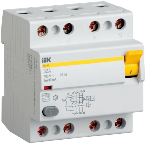 Диф.реле 4-п ИЭК тип AC 3kA ВД 1-63 40/0,1А MDV10-4-040-100