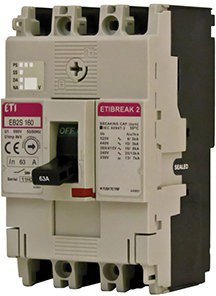 Выключатель автоматический 3-п ETI 16kA ETIBREAK EB2S 160/3LF 16А 4671801