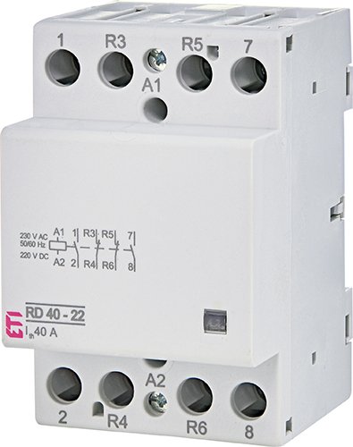 Контактор DIN 230V ETI AC/DC 3мод RD 40-22 2но 2нз 2464022