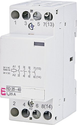 Контактор DIN 24V ETI AC/DC 2мод RD 25-40 4но 2464011