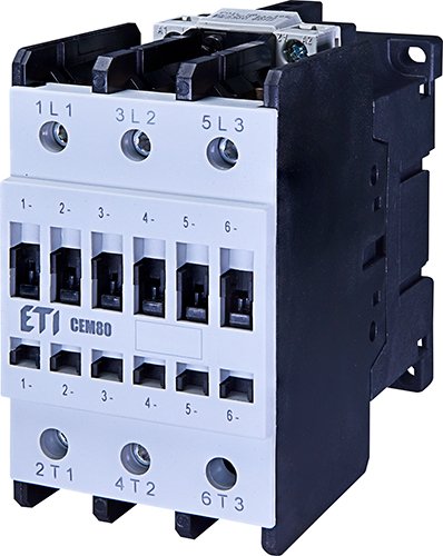 Контактор силовой 230V 3-п ETI AC CEM 80.00 (80А 37kW AC3) 3но 4650103