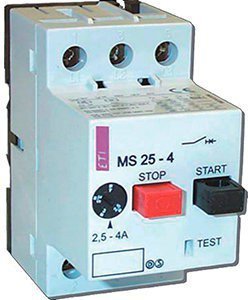 Автомат защиты двигателя 3-п ETI MS25-25 (20-25) 4600320