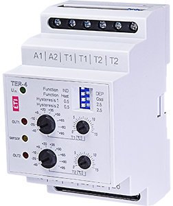 Реле контролю темпер.2-уровн.-40+110' AC230V 3мод.ETI TER-4 (2*16A AC1) 2471814