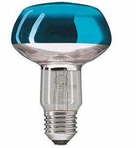 Лампа рефлект.Philips Е27 син R80 60W Reflector Colours