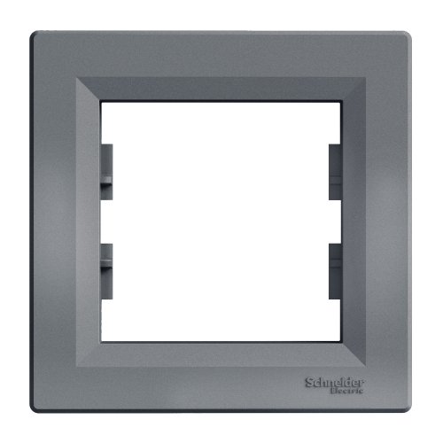 Рамка 1-я Schneider Asfora EPH5800162 (сталь)