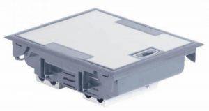 Люк у підлогу 75-105мм DLP floor Legrand 89615 24мод.Кришка стал.сір.