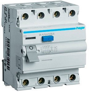 Диф.реле 4-п Hager CE440J A-40/0,1А