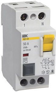 Диф.реле 2-п іЕК тип AC 3kA ВД 1-63 16/0,01А MDV10-2-016-010