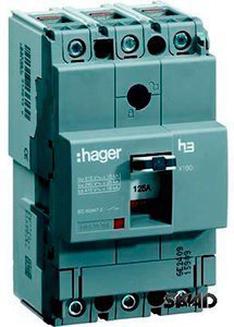 Вимикач автоматичний 3-п Hager 18kA HDA040L 40A