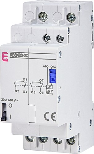 Контактор импульсный DIN 230V ETI AC RBS 420-2С 20A 2перекидн.2464139