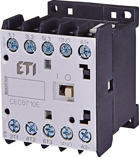 Миниконтактор 3-п 24V ETI DC CEC 07.10 (7А 3kW AC3) 4но 4641100