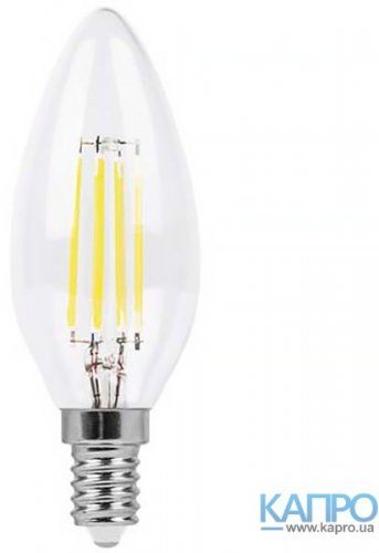 Лампа свічка LED E14 Feron 50000h C37 4,0W/2700 LB-58