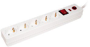 Фильтр сетевой 5мест 1,5м 3*1 ИЭК СФ-05К-выключ.WFP10-16-05-01-N  Фильтр сетевой 5мест 1,5м 3*1 ИЭК СФ-05К-выключ.WFP10-16-05-01-N