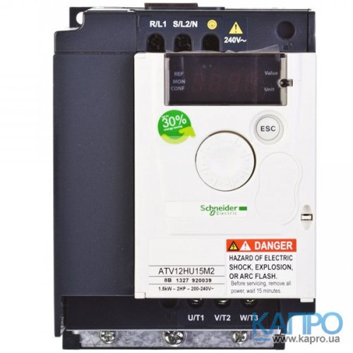 Перетворювач частоти 1ф 240V 1,5kW Schneider ATV12HU15M2