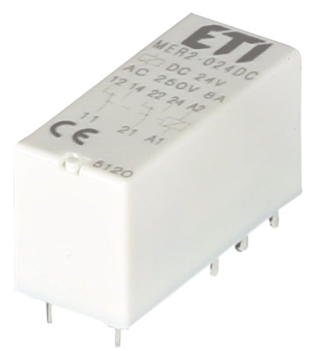 Реле проміж. DC24 комут.потужн.2000VA ETI MER2-024 DC 2p (2*8A AC1) 2473032