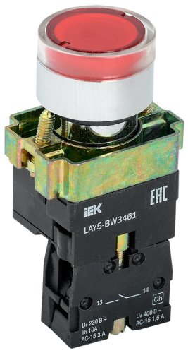 Кнопка с п/св.1з ИЭК LAY5-BW3461 красн BBT50-BW-K04