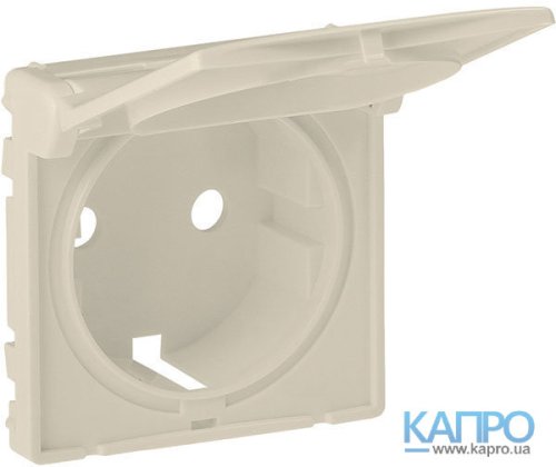 Панель розетки з заземл.контактом з кришкою Valena Life 754841 сл.кістка