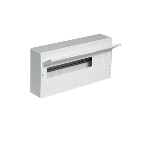 Щит накладний пласт.з білими дверцятами 18мод.IP40/II Hager COSMOS VD118PD