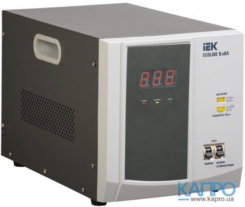 Стабилизатор напряжения электрон.переносной 125-270V ИЭК Ecoline 5 кВА IVS26-1-05000
