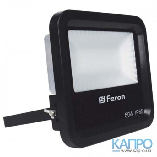 Прожектор LED COB IP65 4900Lm 30000h Feron 50W/6400K LL-650 чор