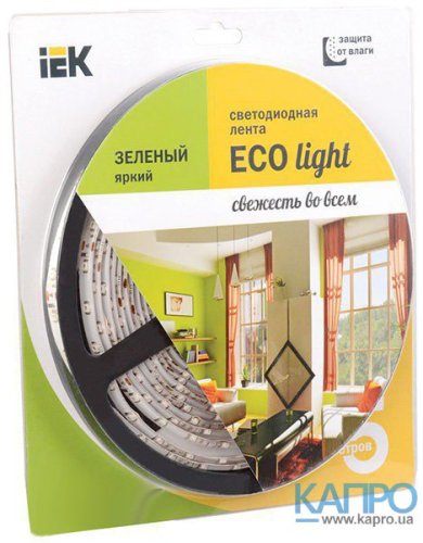 Лента LED 12V 4,8W60SMD3528)/м IP65 ИЭК LSR1-5-060-65-1-05 5м зеленый