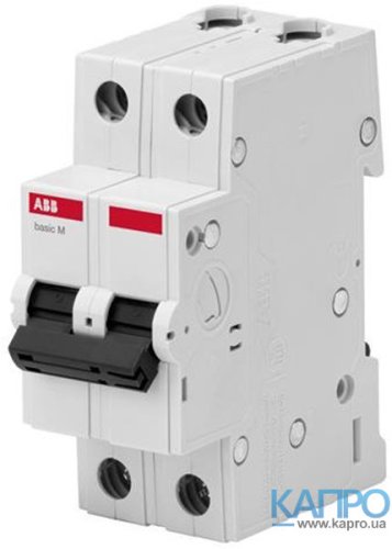 Выключатель автоматический 2-п Abb Basic M 4,5kA BMS412B16 B 16А 2CDS642041R0165