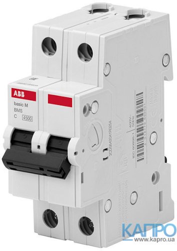 Вимикач автоматичний 2-п Abb Basic M 4,5kA BMS412C32 C 32А 2CDS642041R0324