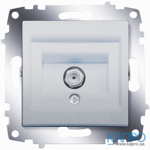 Розетка супутникова F-Роз'єм Abb Cosmo 619-011000-280 сір.металл