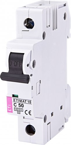 Выключатель автоматический 1-п ETI 6kA Etimat 10 AC C 50А 2131721