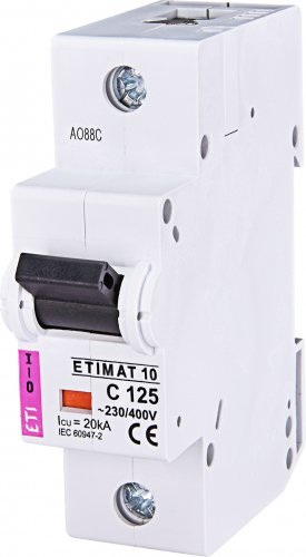 Выключатель автоматический 1-п ETI 15kA Etimat 15 AC C 125А (15 kA) 2131733
