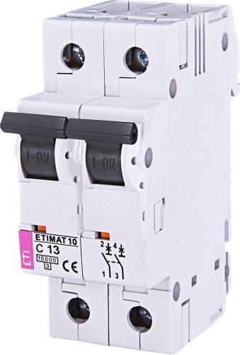 Вимикач автоматичний 2-п ETI 10kA Etimat AC C 13А 2133715