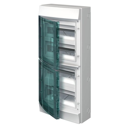 Щит накладний 48-мод. IP65 Mistral65 (750°) прозорі дверцята, с клемным блоком