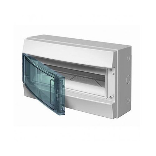 Щит накладний 18-мод. IP65 Mistral65 (750°) прозорі дверцята, с клемным блоком