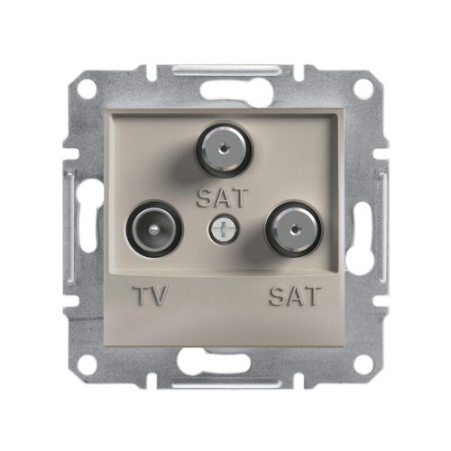 Розетка TV/SAT/SAT кінцева 1dB Schneider Asfora EPH3600169 бронза