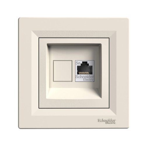 Розетка комп'ют. 1-я RJ-45 STP Кат.5 Schneider Asfora EPH5000123 крем