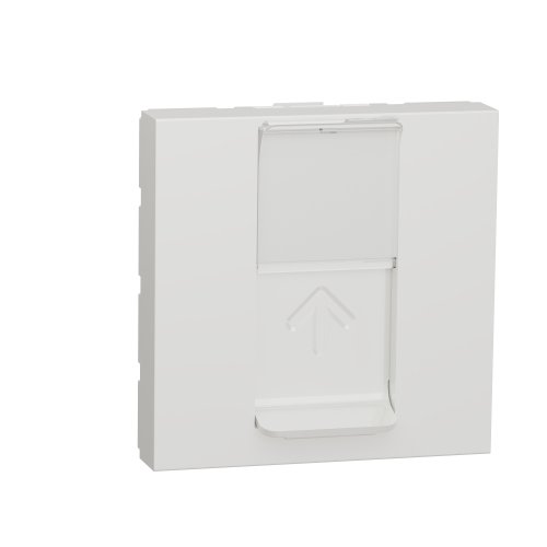 Розетка компьютерная, RJ45, одиночная, кат. 6 UTP, 2-мод., NU341518 UNICA NEW белый