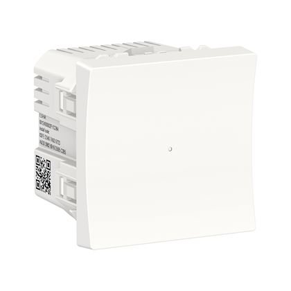 Релейний вимикач Wiser натискний, 10А, 2-мод., NU353718 UNICA NEW белый