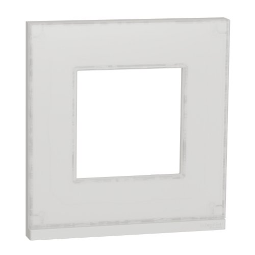 Рамка 1-постовая UNICA PURE NU600285, горизонтальная, белое стекло/белый